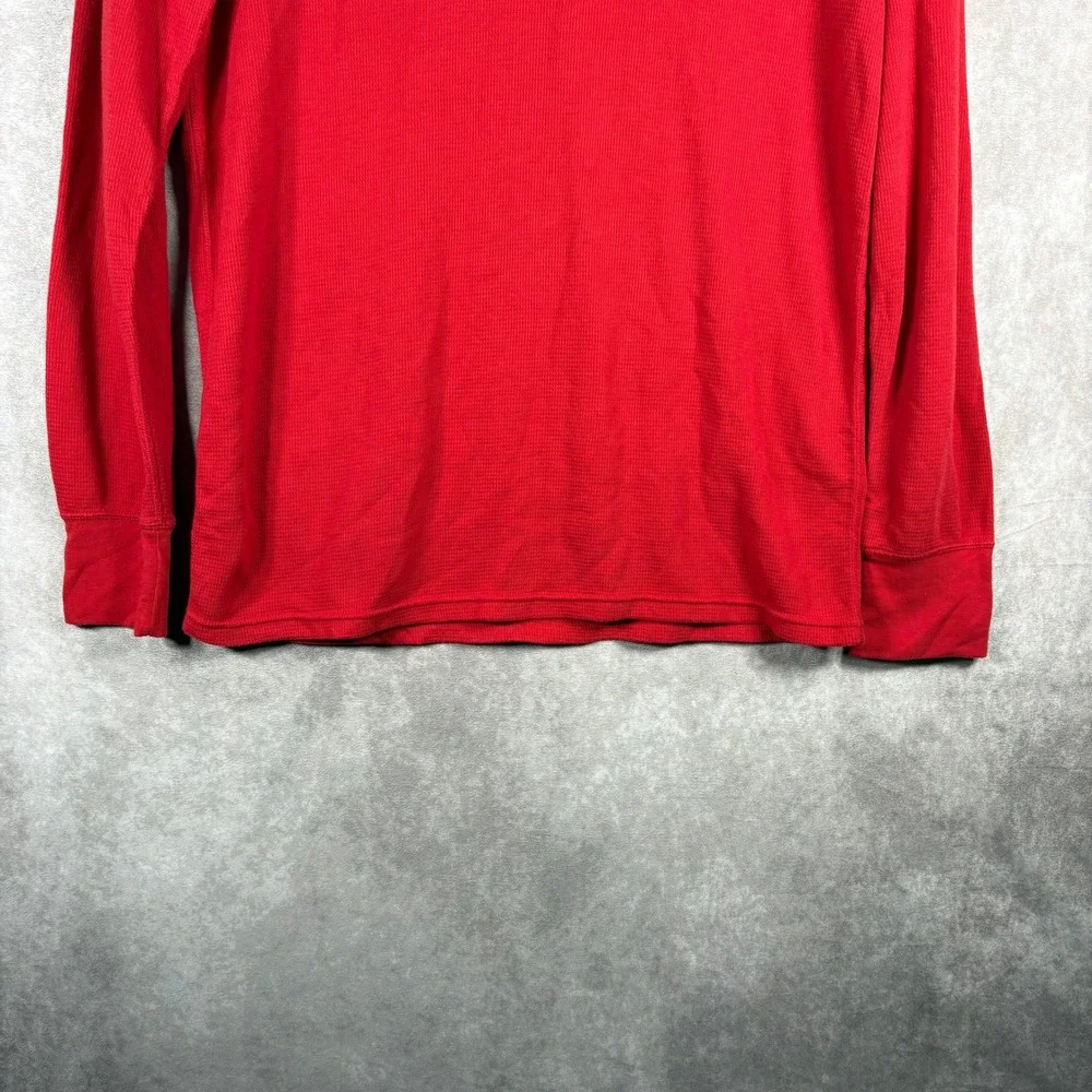 Polo Ralph Lauren‎ Waffle Knit Thermal Shirt Mens Large Red Long Sleeve Crewneck
